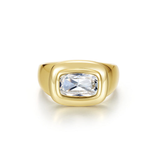 Double Bezel Signet Ring