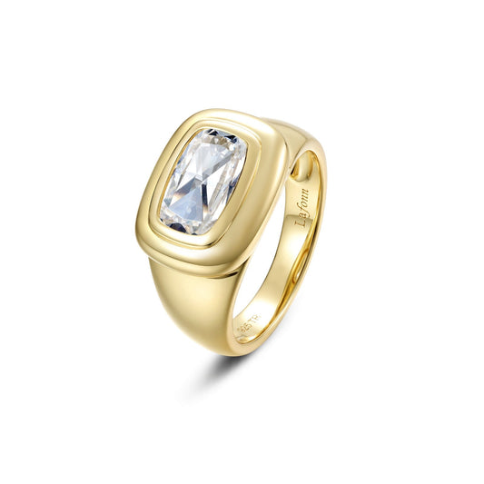 Double Bezel Signet Ring