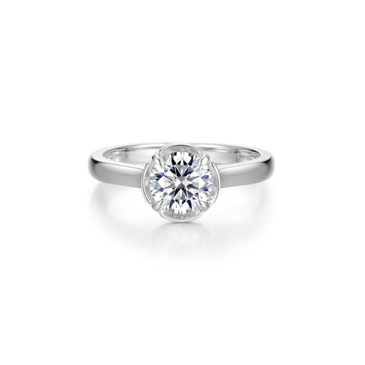 Blossom Cradle Solitaire Ring