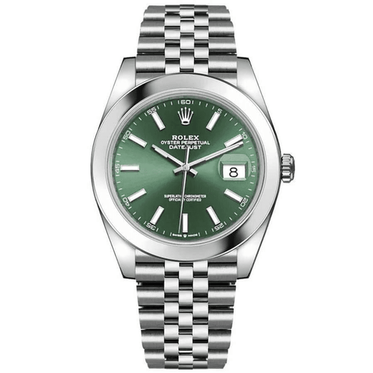 Rolex Datejust 41mm Mint Green Dial Smooth Bezel 126300