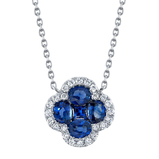 shy-creation-0-16ct-diamond-1-14ct-blue-sapphire-clover-necklace-sc41002220