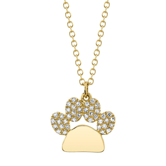 shy-creation-0-09ct-diamond-paw-necklace-sc55008979