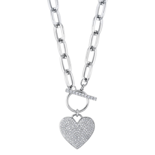 shy-creation-0-50ct-diamond-pave-heart-paper-clip-link-necklace-sc55022369
