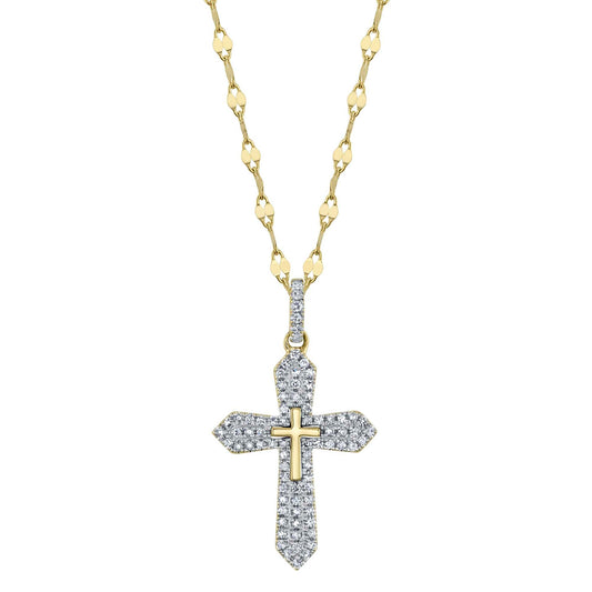 shy-creation-0-17ct-diamond-pave-cross-sparkle-chain-necklace-sc55026012rd