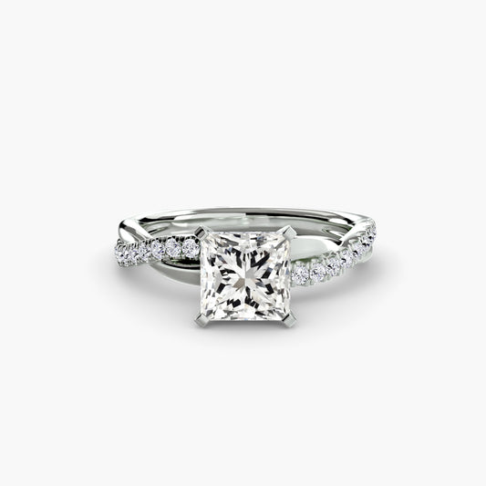 The Emerald Twist PavΓ© Ring