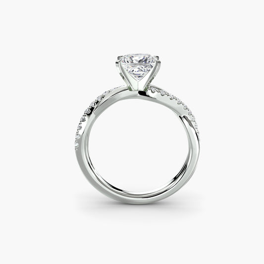 The Emerald Twist PavΓ© Ring