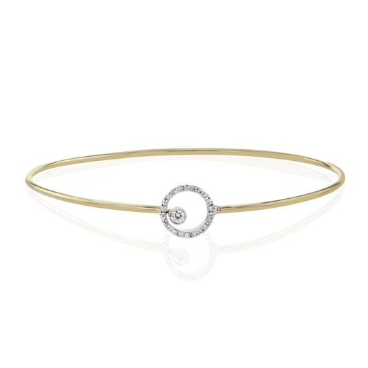 Bangle in 14k Gold with Diamonds ZB305