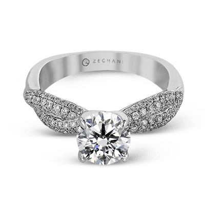 Engagement Ring in 14k Gold with Diamonds ZR1035