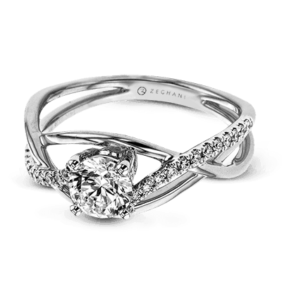 Engagement Ring in 14k Gold with Diamonds ZR1378