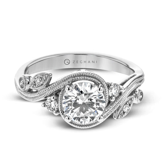 Engagement Ring in 14k Gold with Diamonds ZR1470
