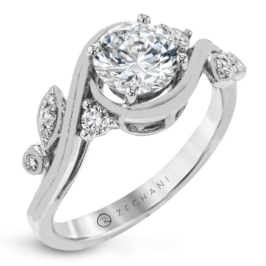 Engagement Ring in 14k Gold with Diamonds ZR1470