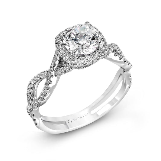 Engagement Ring in 14k Gold with Diamonds ZR629