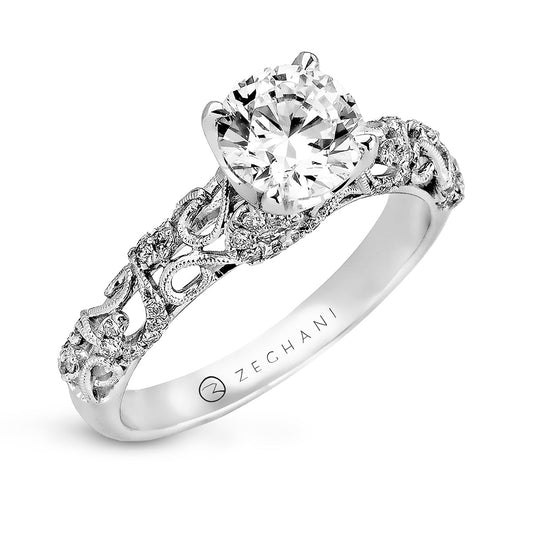 Engagement Ring in 14k Gold with Diamonds ZR917