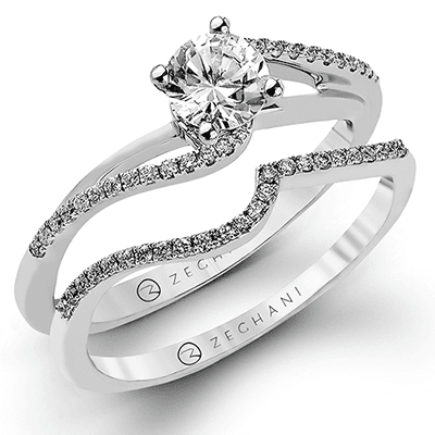 Wedding Set in 14k Gold with Diamonds ZR982