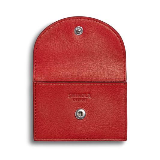 Shinola Leather Birdy Accordion Card Holder S0320295029-1-Tomato-OS-VNM
