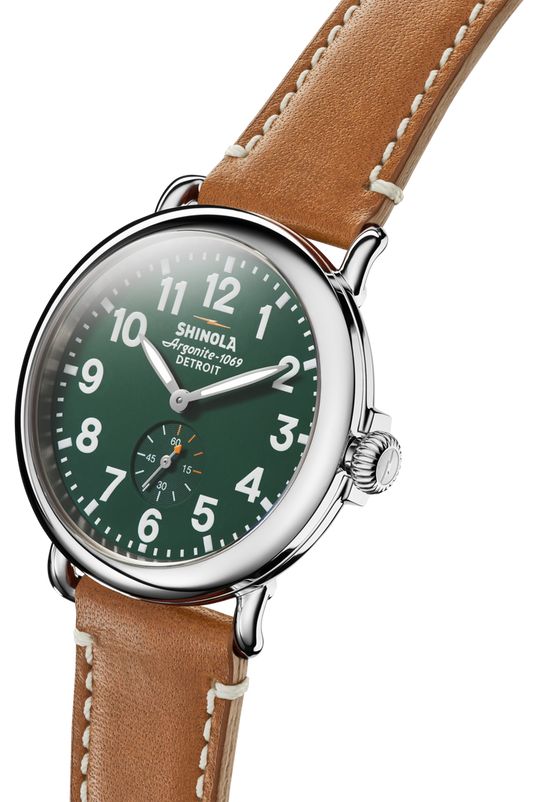 Shinola Engravable Runwell Watch S0120242428-1-Grn-41-USA