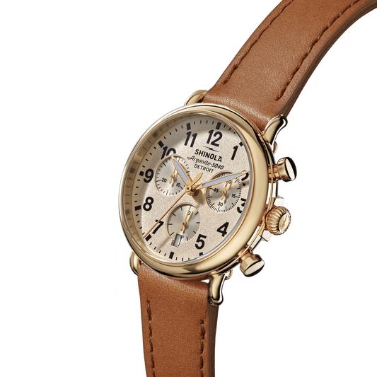 Shinola Runwell Chronograph Watch S0120315255-1-Crm-37-USA