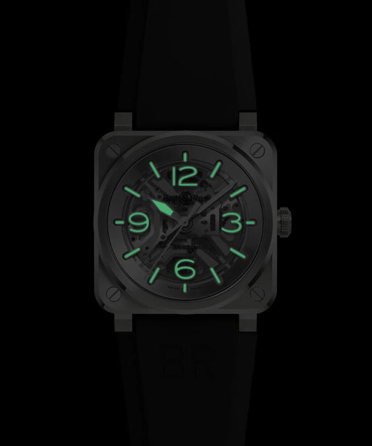 Bell & Ross BR-03 Skeleton Steel 41 mm Watch BR03A-BL-SKST/SRB