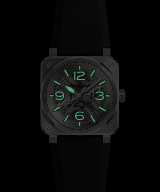 Bell & Ross BR-03 Skeleton Steel 41 mm Watch BR03A-BL-SKST/SRB