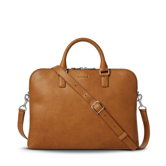 Shinola Leather Portfolio Briefcase S0320301983-1-Tan-OS-VNM