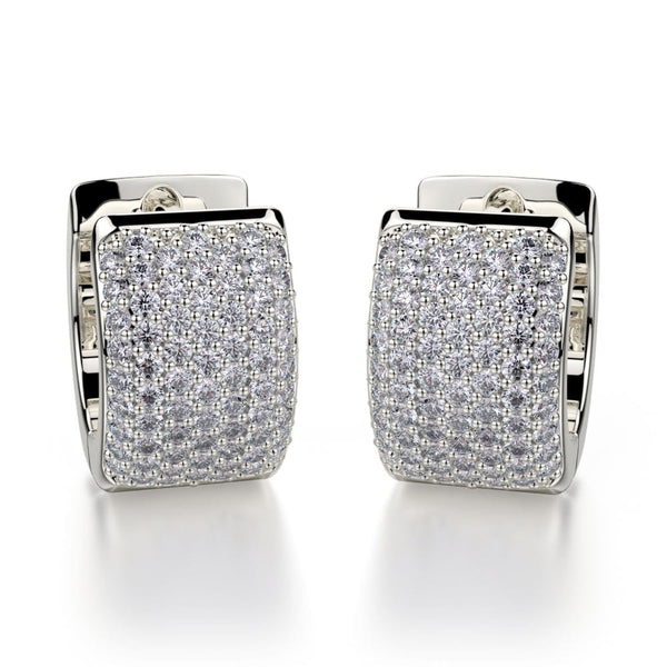 Diamond Hoop Earrings Mens White Gold Diamond Earrings Stud