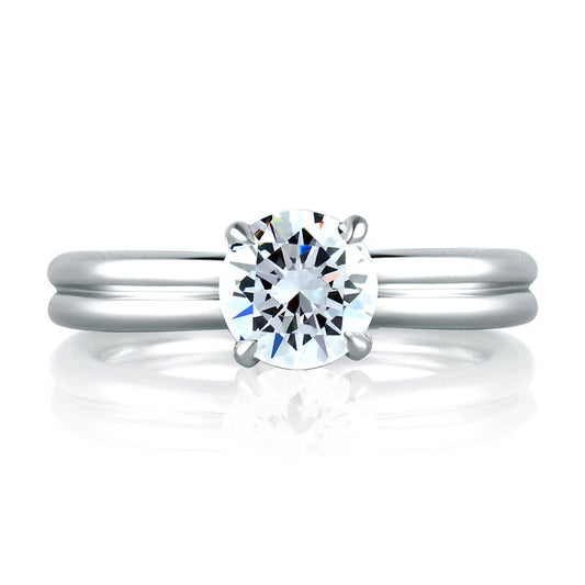A.Jaffe Engagement Rings Golden Single Collar Solitaire Engagement Ring MES581/106