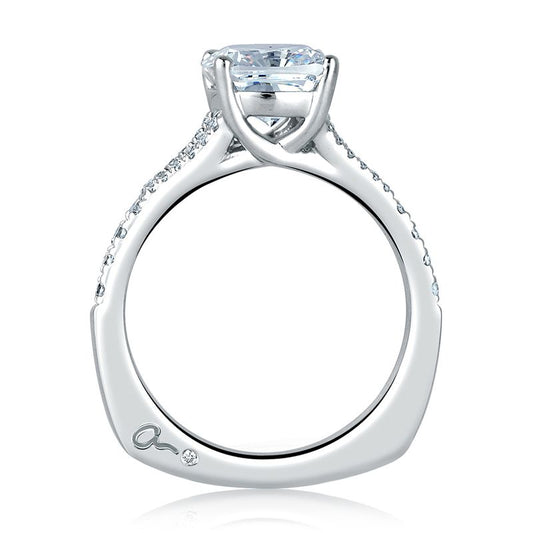 A.Jaffe Engagement Rings Classic Crossover Cushion Engagement Ring MES578/220