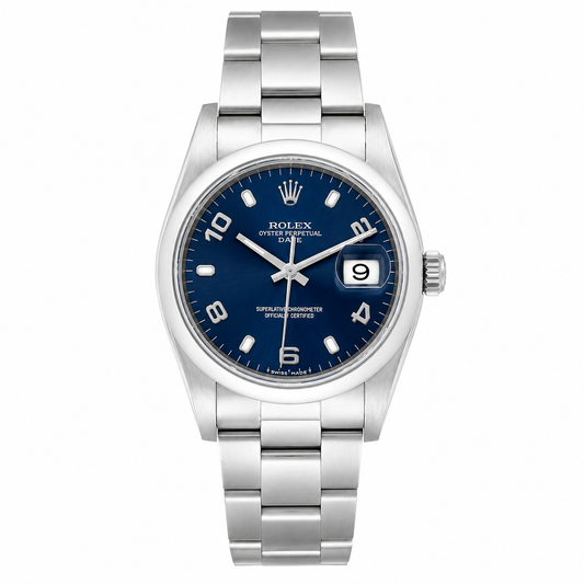 Rolex Oyster Perpetual Date 34 Blue Arabic Dial | Ref. 15200 | 2008 | Complete Set