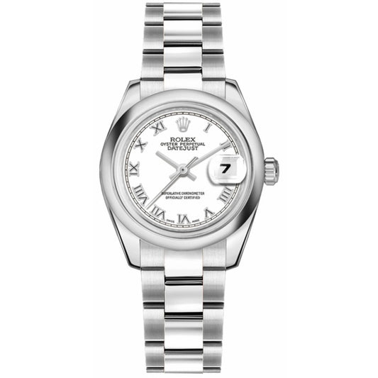 Rolex Datejust 31 White Dial Domed Bezel Women's Watch 178240-0031