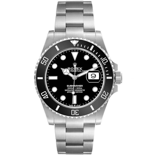 Rolex Submariner Date Steel Black Ceramic Bezel Mens Watch 126610