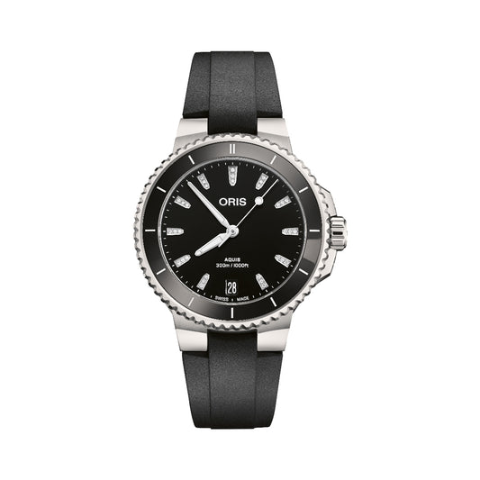 Oris Aquis Date Diamonds Automatic Watch 01 733 7792 4194-07 4 19 64FC