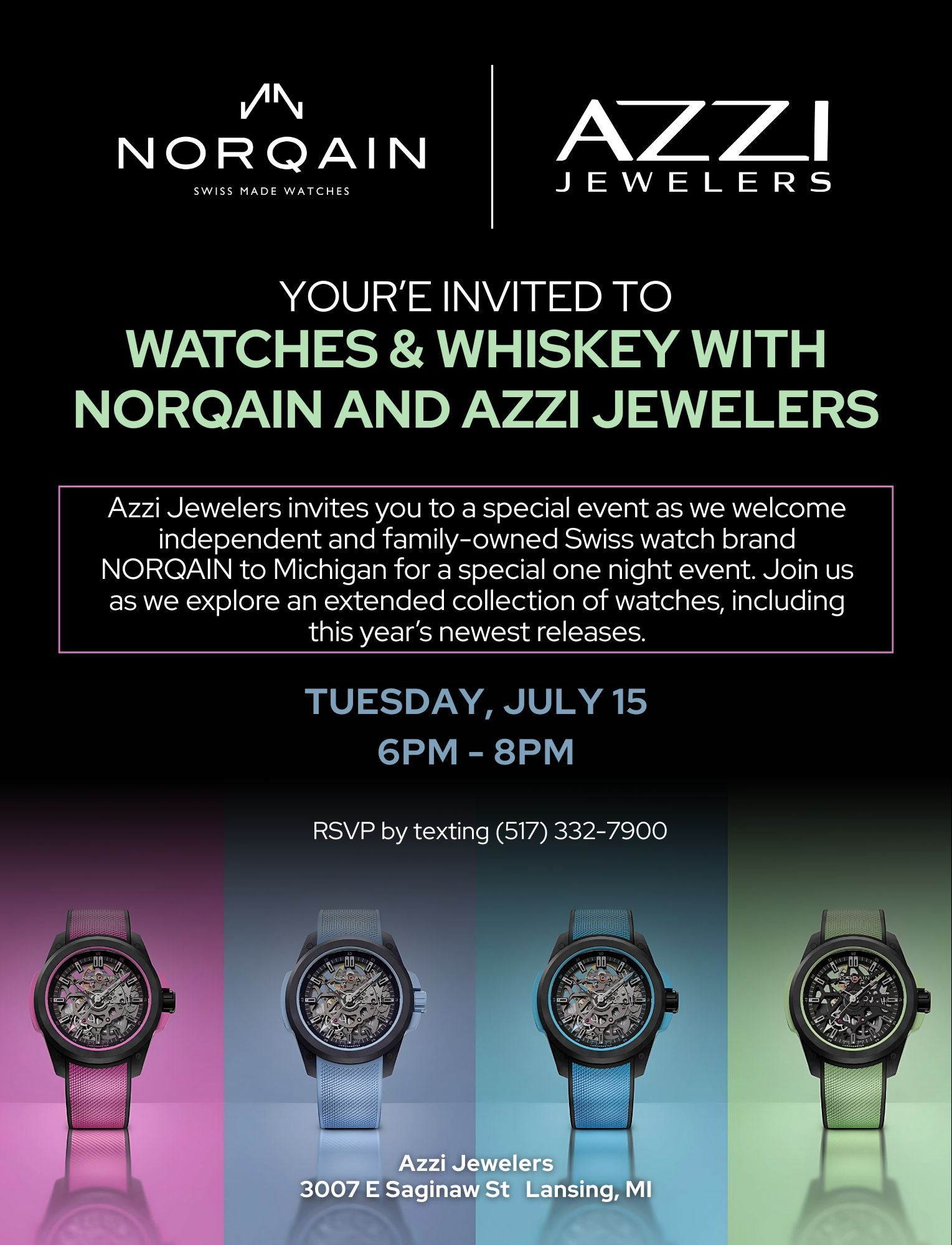 Watches Whiskey With Norqain And Azzi Jewelers AZZI Jewelers watches-whiskey-with-norqain-and-azzi-jewelers-azzi-jewelers