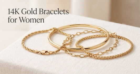14k gold bracelets for women 