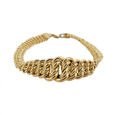 14k Gold Princess Cut Bracelet