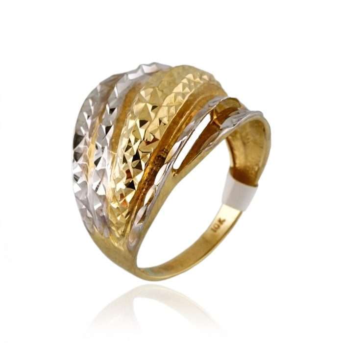 10k Gold 2 Color Ring for Woman