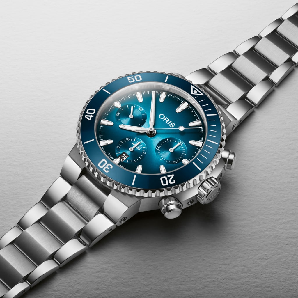 Oris Aquis Chronograph Automatic Watch 01 771 7793 4155-07 8 23 01PEB