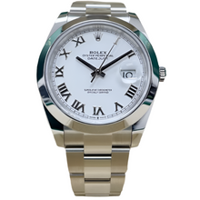Rolex DateJust 41mm White Roman Dial 126300