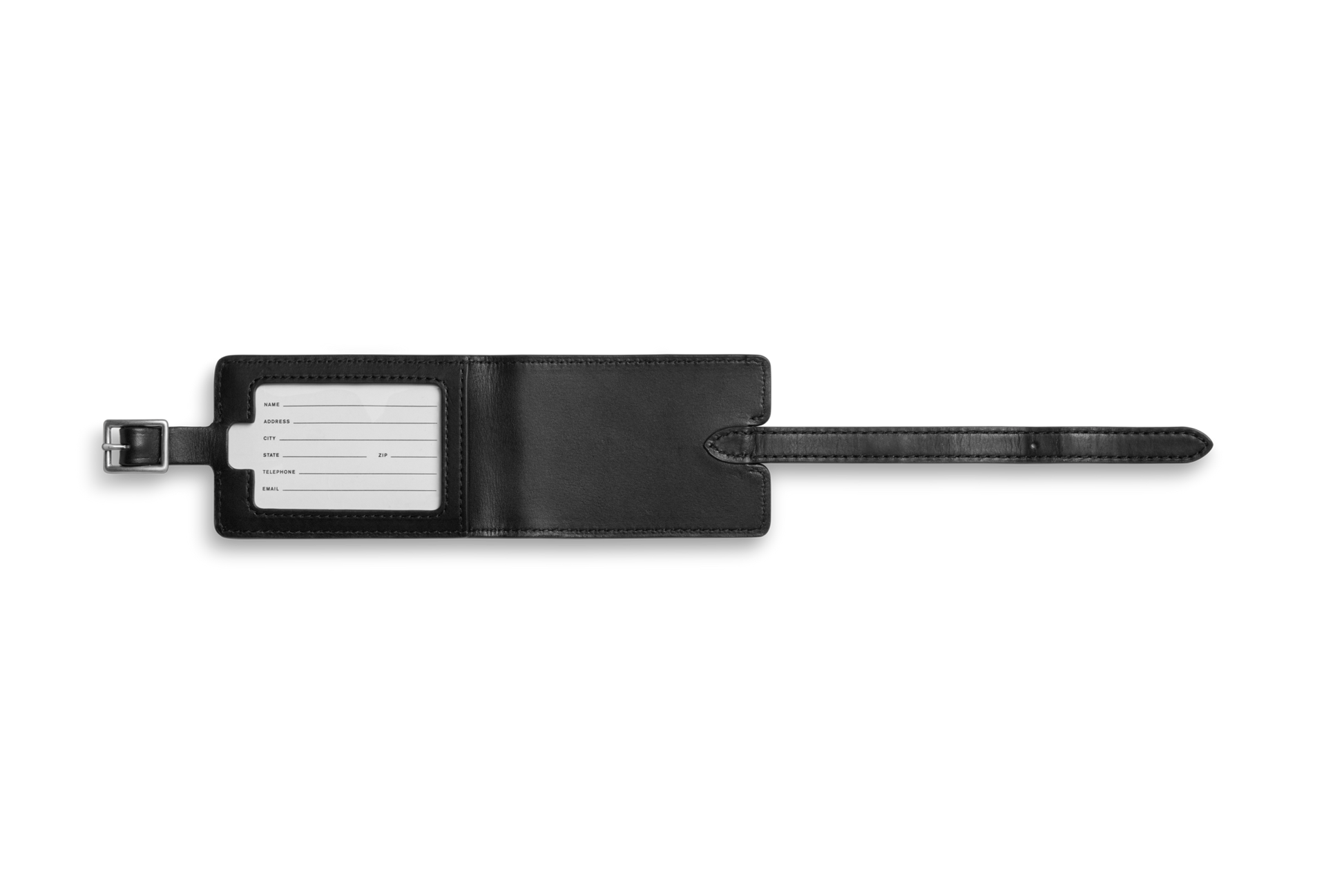 Shinola Leather Luggage Tag S0320294831-1-Blk-OS-VNM