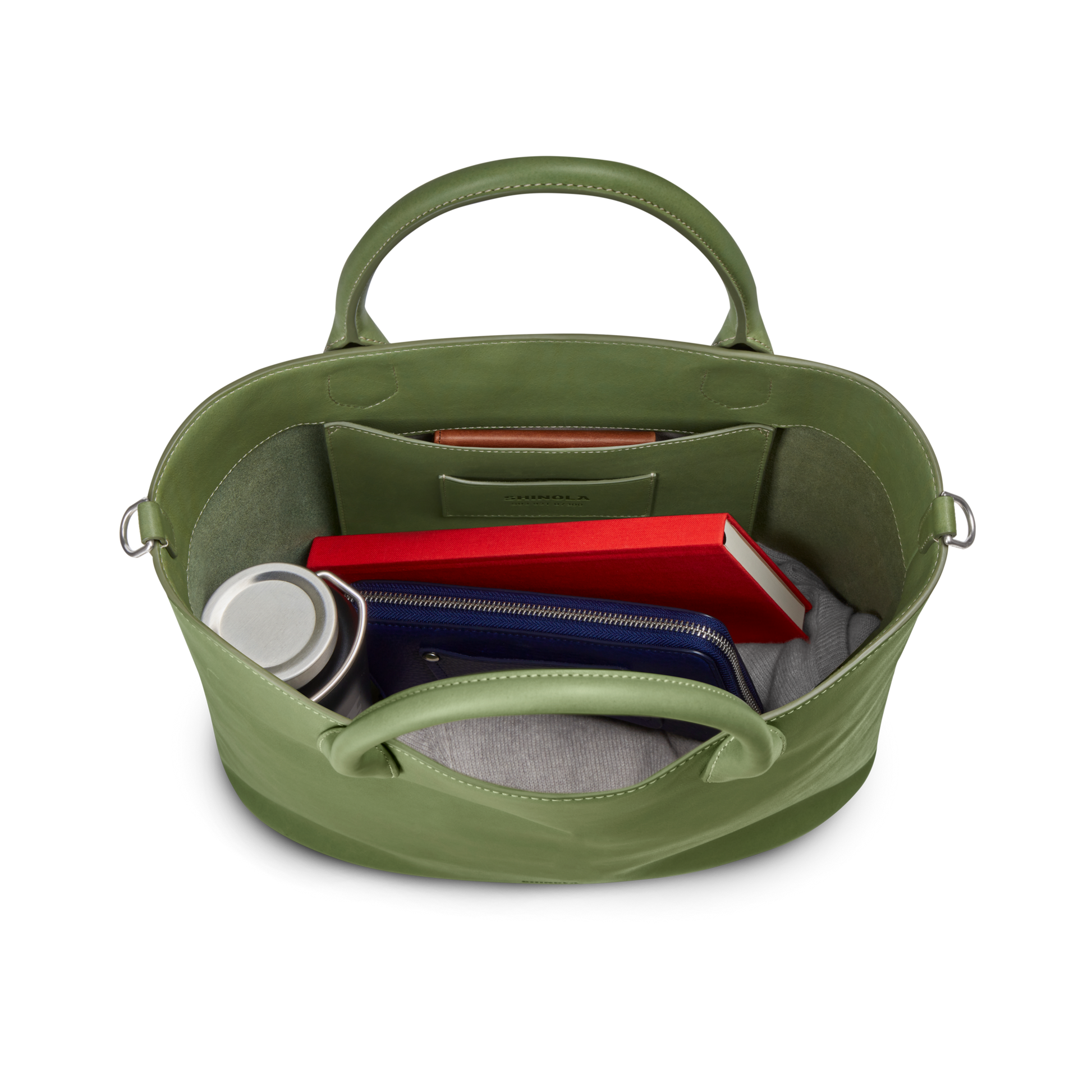 Shinola Leather 12 Hour Tote Bag S0320301989-1-Eucalyptus-OS-VNM
