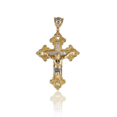 10k Gold Jesus Cross Pendant