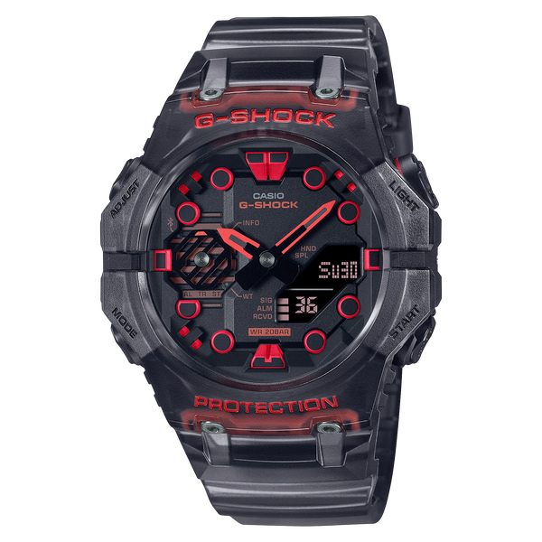 G-Shock GAB001G-1A Analog-Digital Bluetooth Translucent Black Red