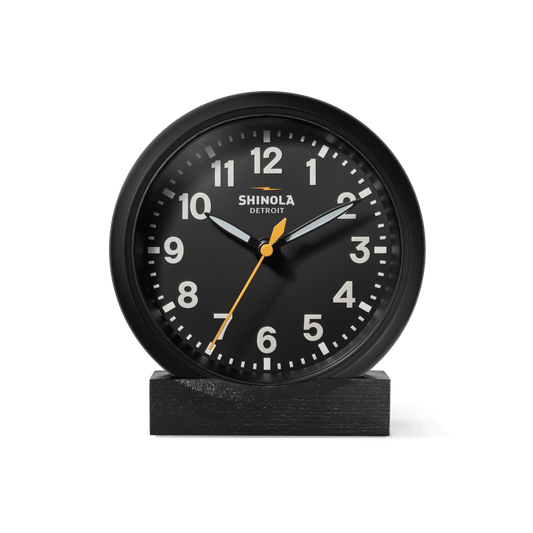 Shinola 6" Runwell Clock S2620126131-1-Blk-6-CHN