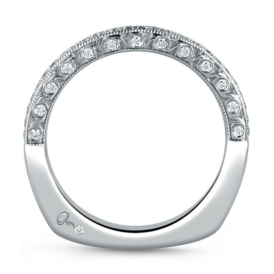 A.Jaffe Wedding Bands Royal Pave Scrolled Profile Diamond Band MRS381/29