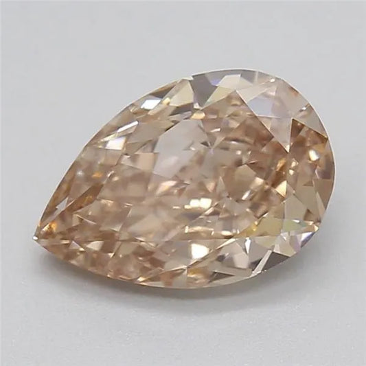 1.00ct Pear Lab Grown Diamond (Colour Fancy Light Brown, Clarity VS2, IGI Certified)