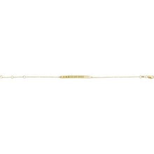 14K Yellow Engravable Skinny Bar 6 1/2-7 1/2