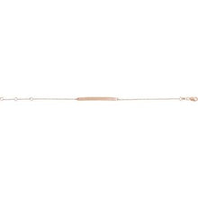 14K Rose Engravable Skinny Bar 6 1/2-7 1/2