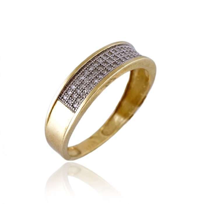 10k Yellow Gold Diamond Band Ring