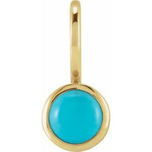 14K Yellow Natural Turquoise Charm/Pendant 88099:131:P