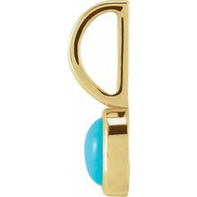 14K Yellow Natural Turquoise Charm/Pendant 88099:131:P