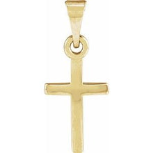 18K Yellow Gold-Plated Sterling Silver Cross Pendant R41279:1030:P